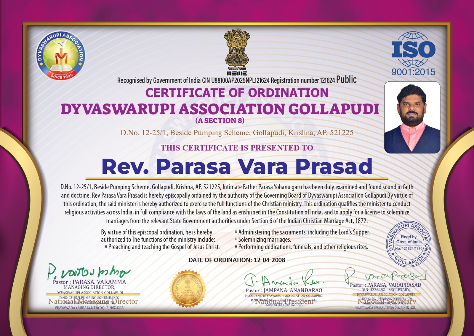 Certificates